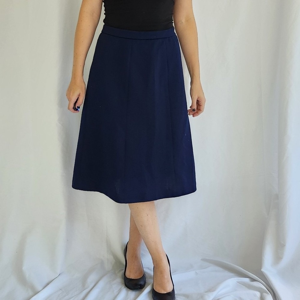 80s Blue Hand Made Skirt‎